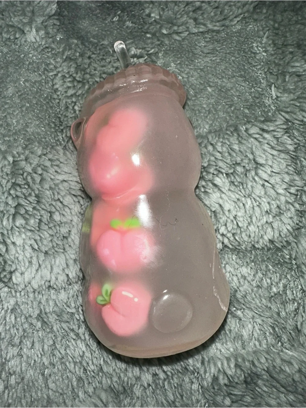 Squeeze Bear coconut oil Pink Stress Relief Toy with charms